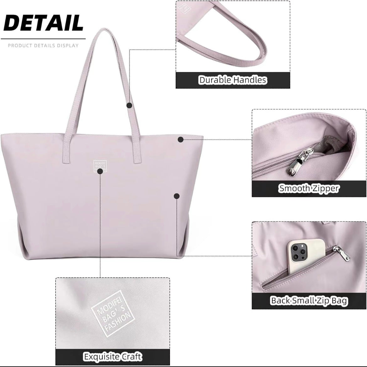 Large Capacity Tote Bag & 3 Nice Pretty Mystery Balls
