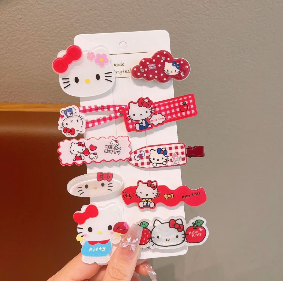 KT Hair Clips Set of 10, Acrylic Hair Clips