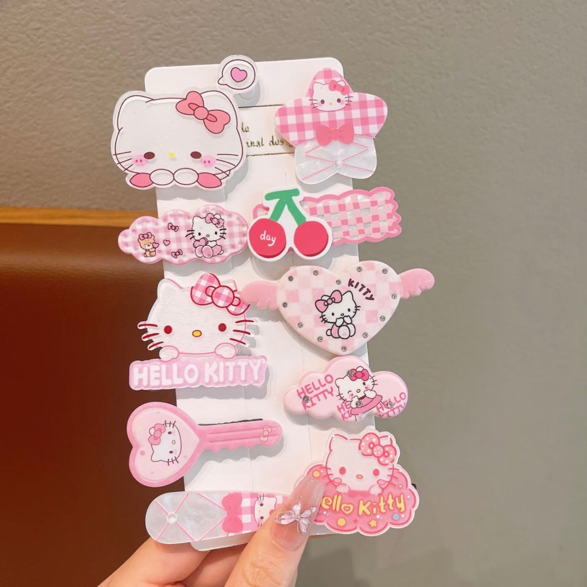 KT Hair Clips Set of 10, Acrylic Hair Clips