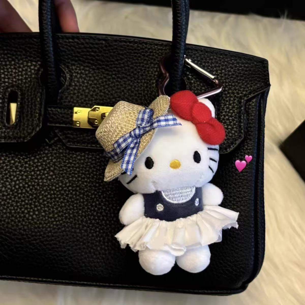 Kitty Pendant |Straw Hat White Dress KT