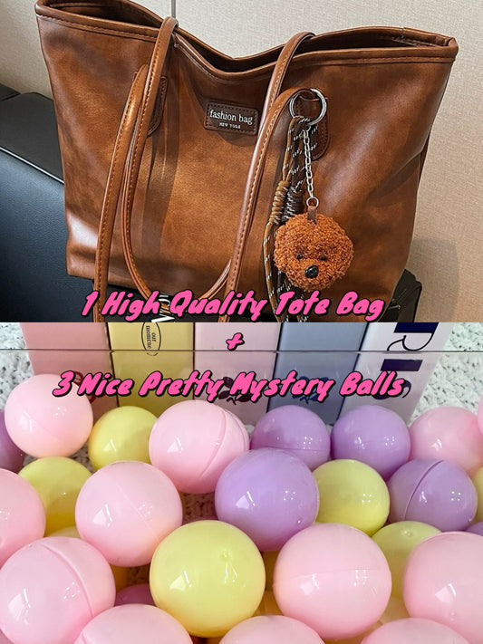 Large Capacity Tote Bag & 3 Nice Pretty Mystery Balls
