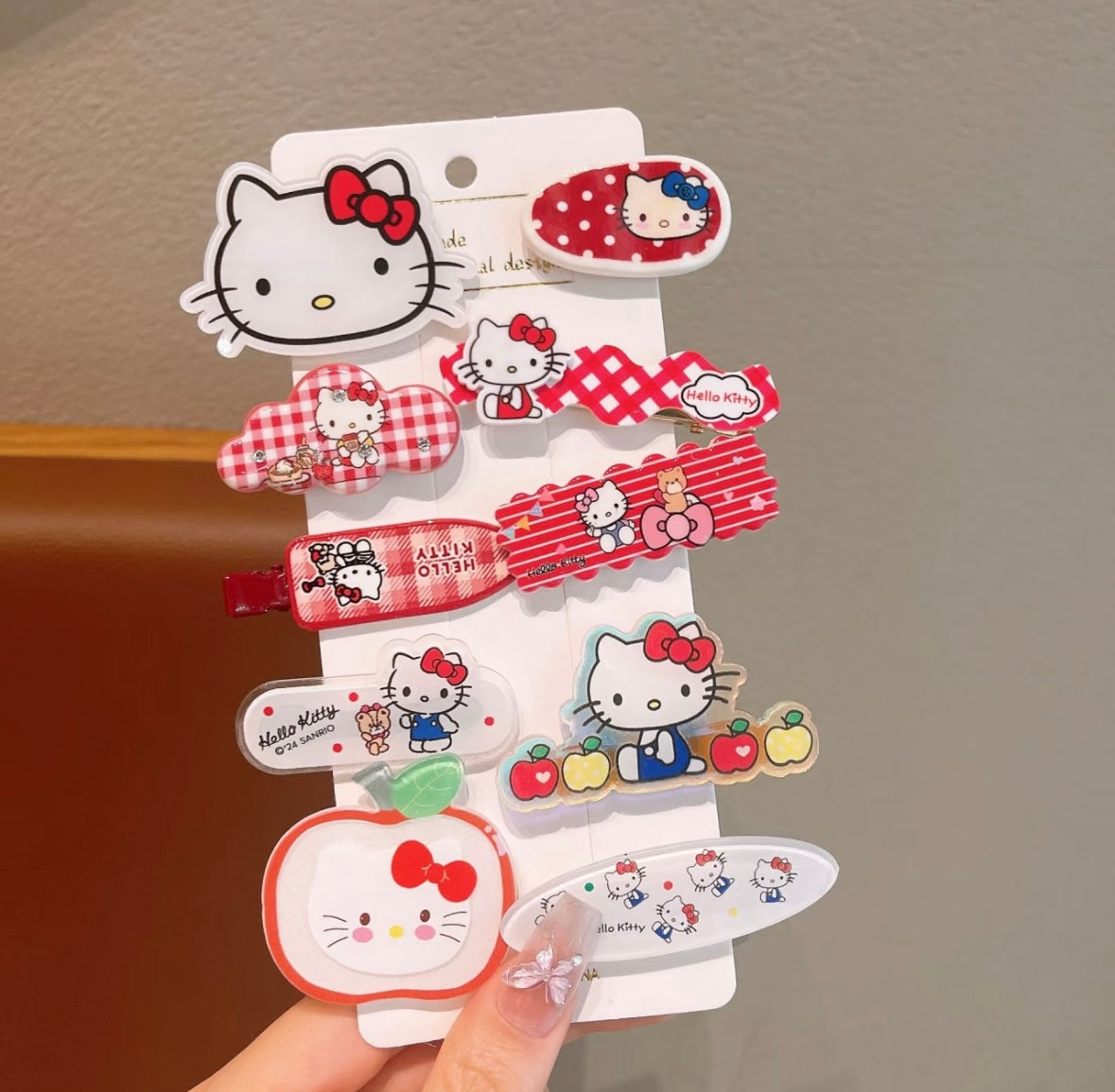 KT Hair Clips Set of 10, Acrylic Hair Clips