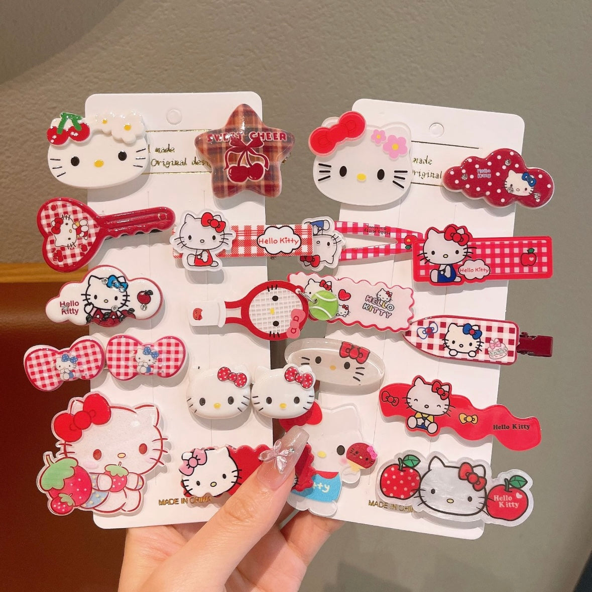 KT Hair Clips Set of 10, Acrylic Hair Clips