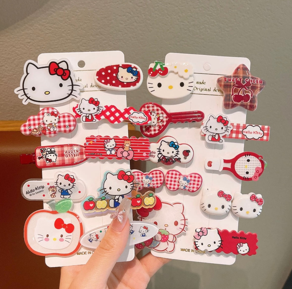 KT Hair Clips Set of 10, Acrylic Hair Clips